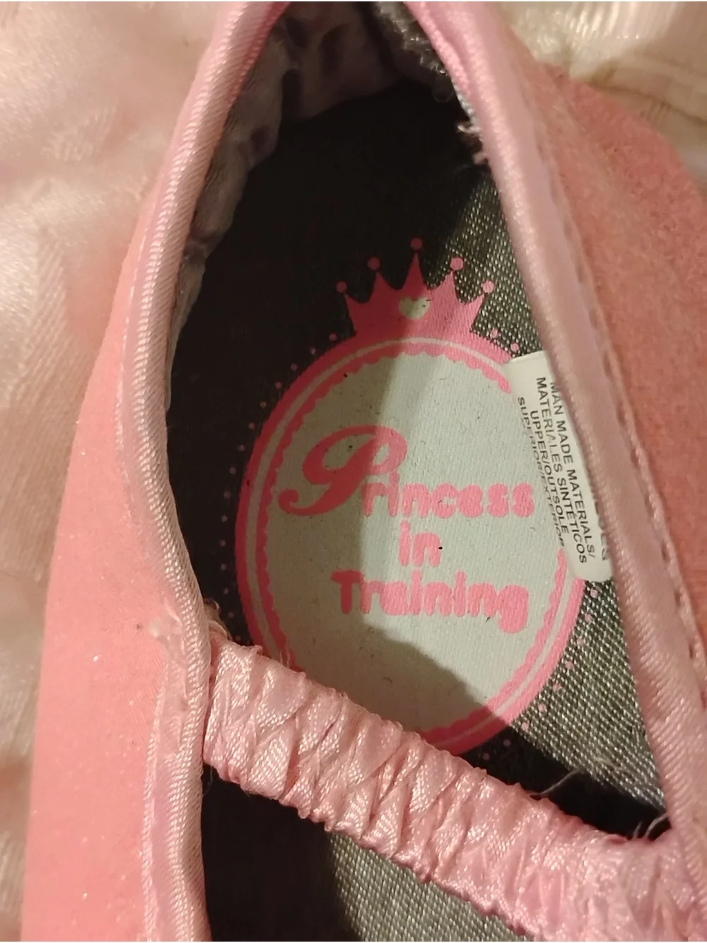 Princess In Training Babies Pink Sparkly Ballet Shoes, Size: 6-9 mo